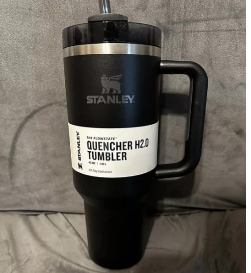 Stanley H2.0 Quencher Flowstate Tumbler 40 OZ - Black, Insulated, Spill Proof with Handle & Straw, Keeps Hot for 7hrs
